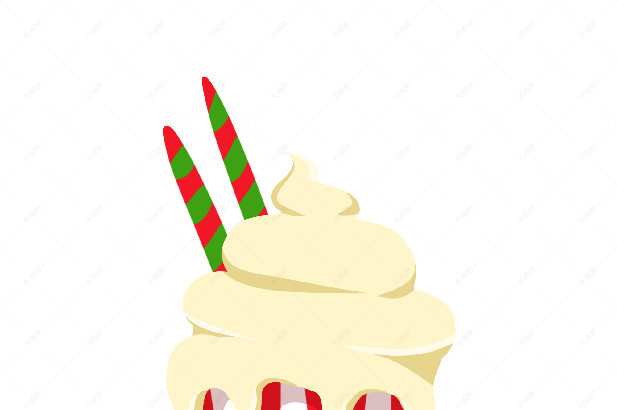 夏季美味冰激凌插画