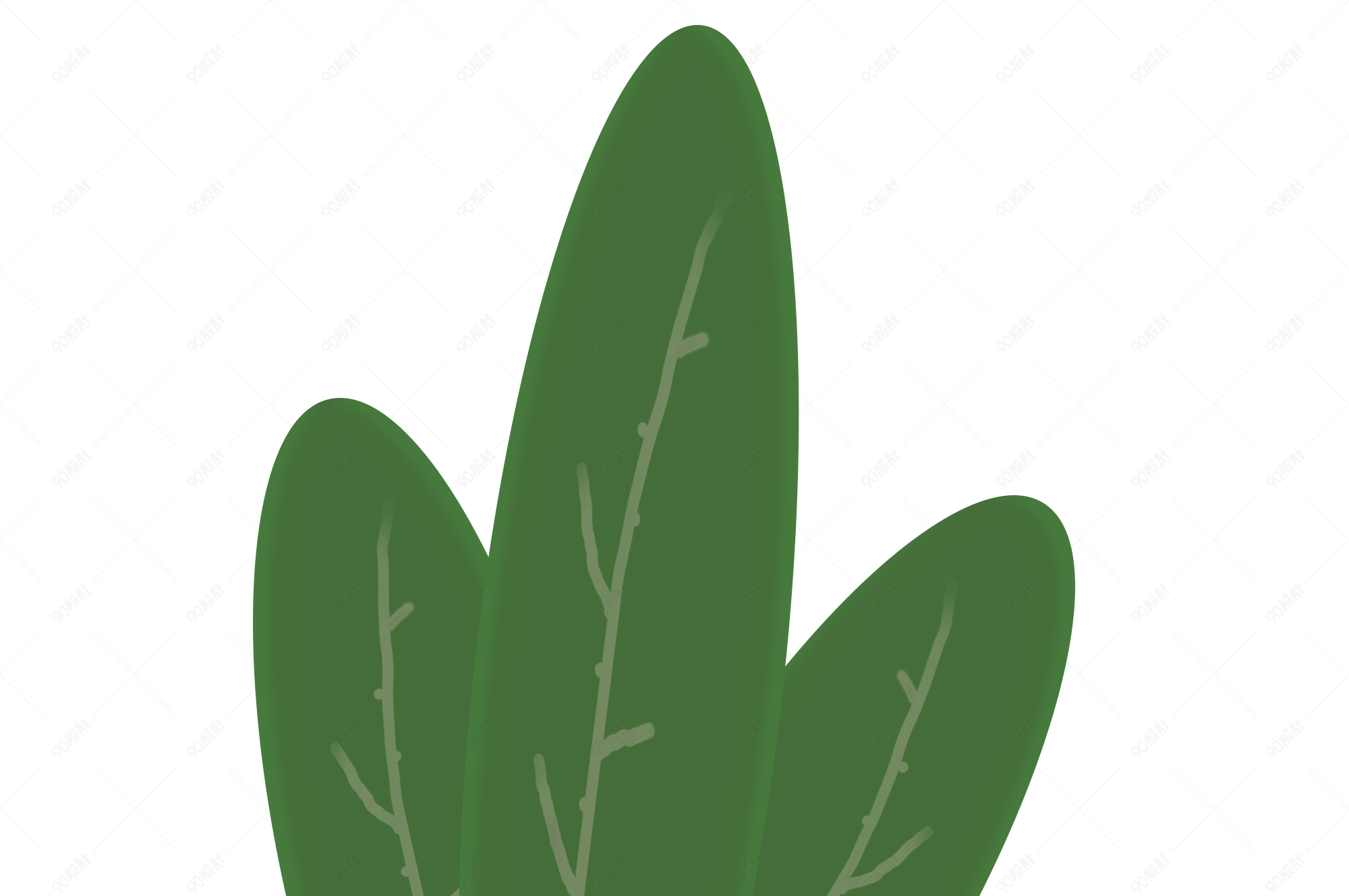创意绿色植物叶子免抠图