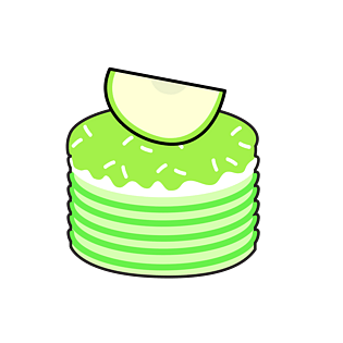 q版绿色的小清新苹果