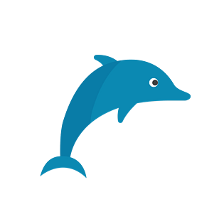 夏天暑假大海海豚免扣素材