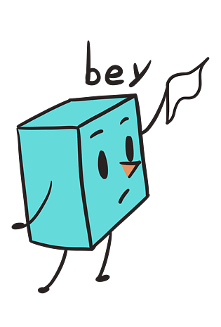 表情Bey蓝色小方格插画