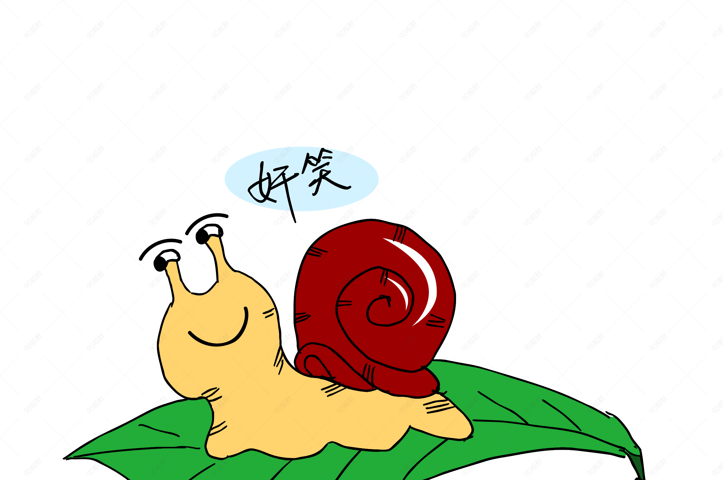 奸笑的蜗牛表情包【免抠元素png】-90设计网