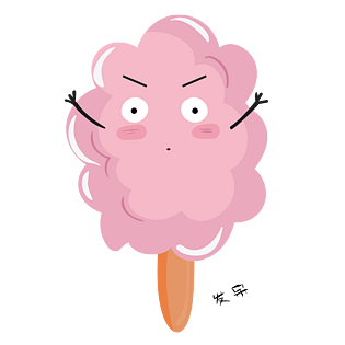 发呆的棉花糖表情包