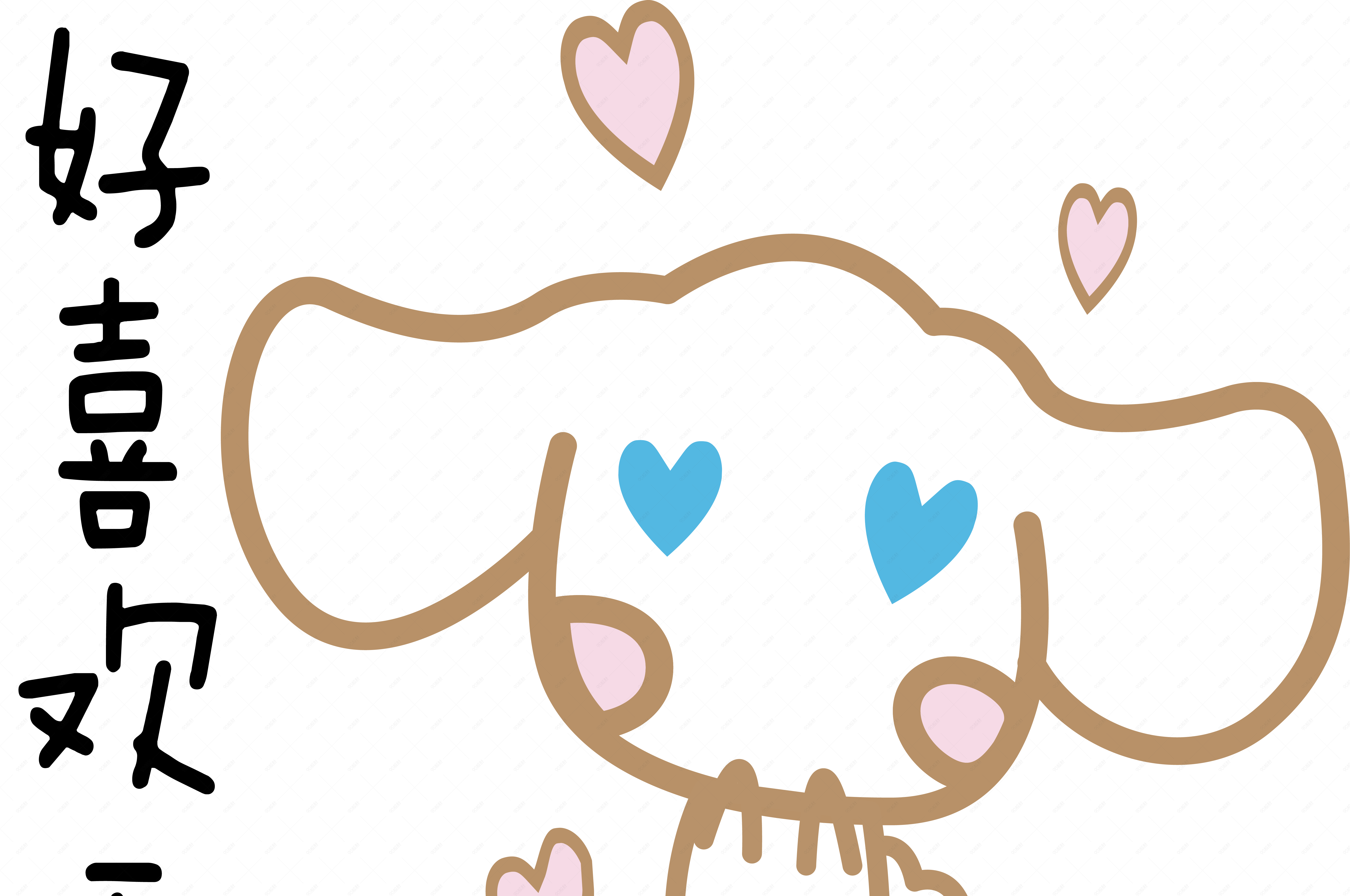 卡通大耳狗搞笑表情