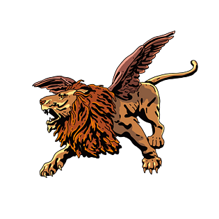 霸气长翅膀的狮子