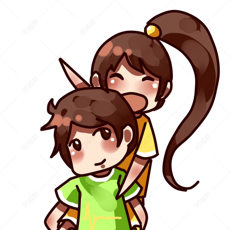 情人节情侣嬉闹背女朋友