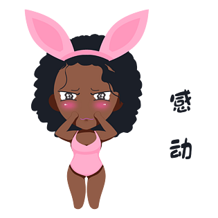 世界杯黑人啦啦队卡通兔女郎感动