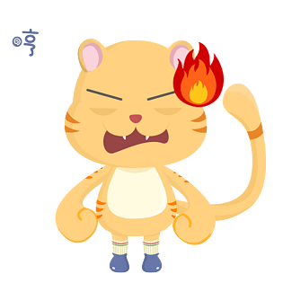 表情生气可爱小猫咪插画