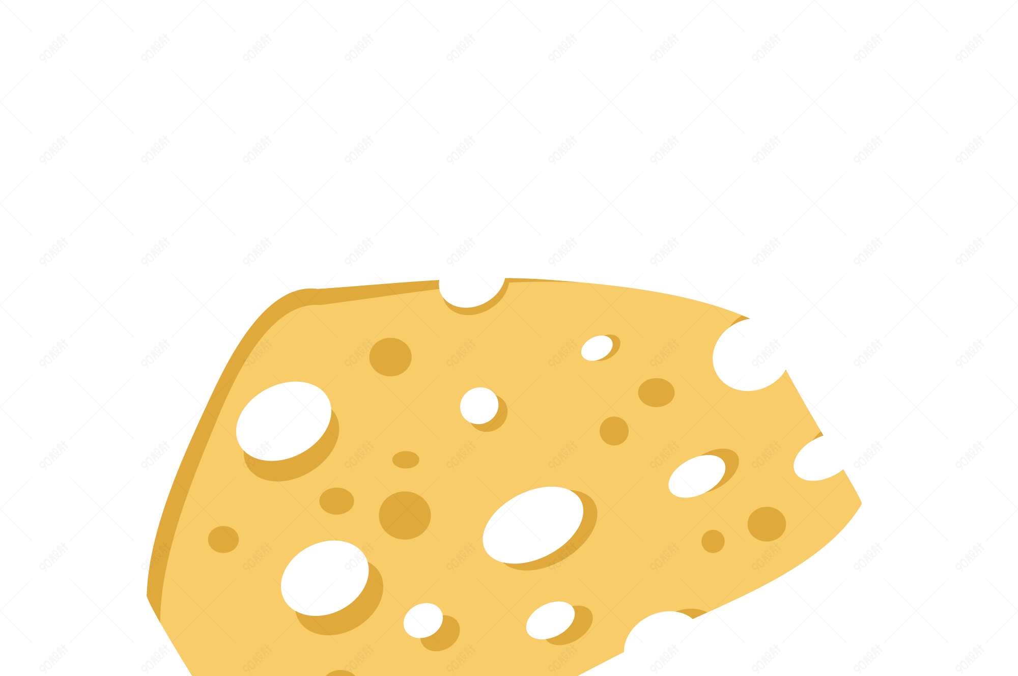 美味食物起司奶酪免扣图标