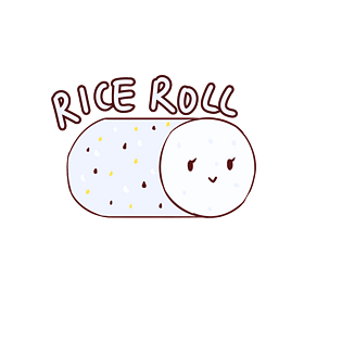 q版精致日料表情包芝麻寿司卷