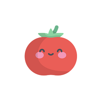 可爱蔬菜番茄表情图标插画