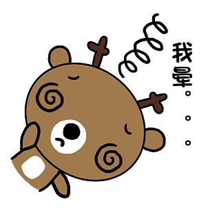 小清新动物手绘可爱小鹿我晕