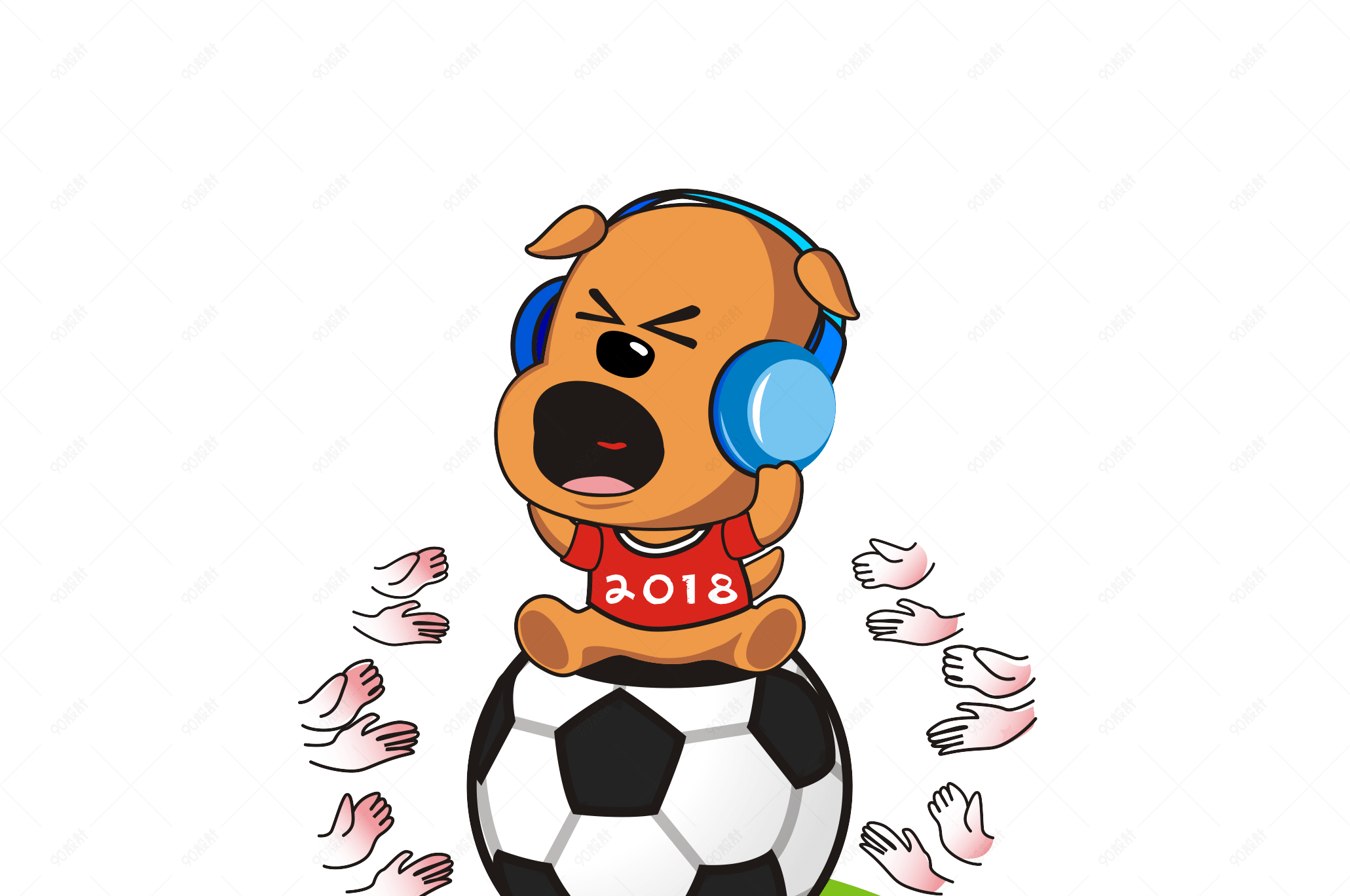 世界杯小狗唱歌自我陶醉