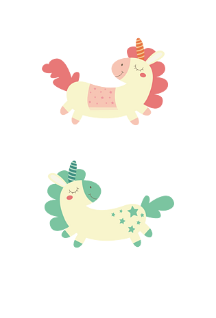 梦幻奇幻可爱独角兽免抠素材