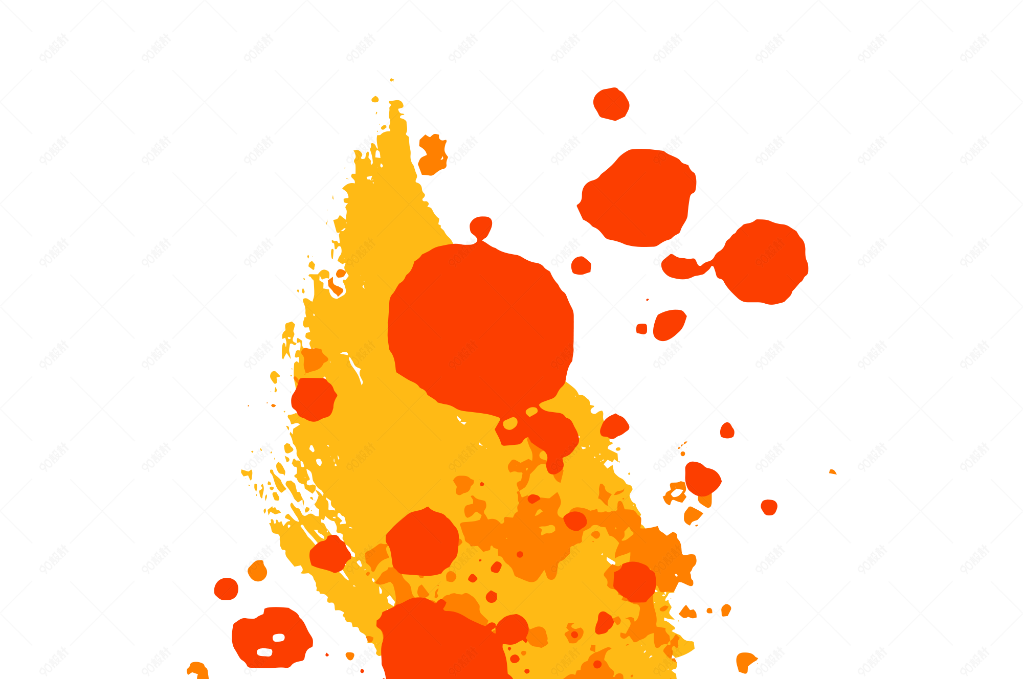 浓郁彩色墨点矢量素材