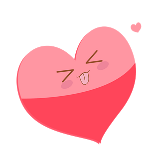 手绘创意粉色可爱的爱心