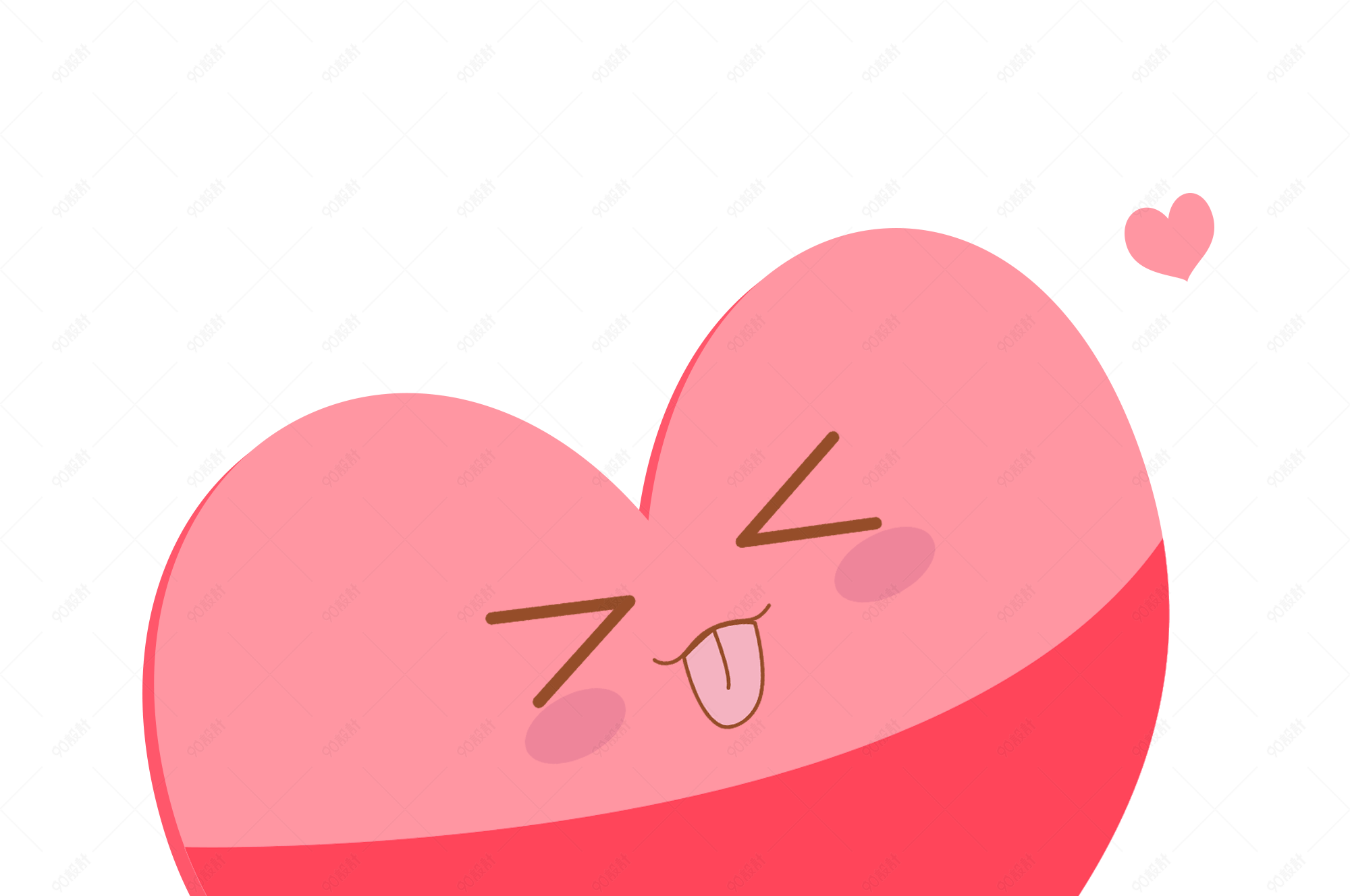 手绘创意粉色可爱的爱心