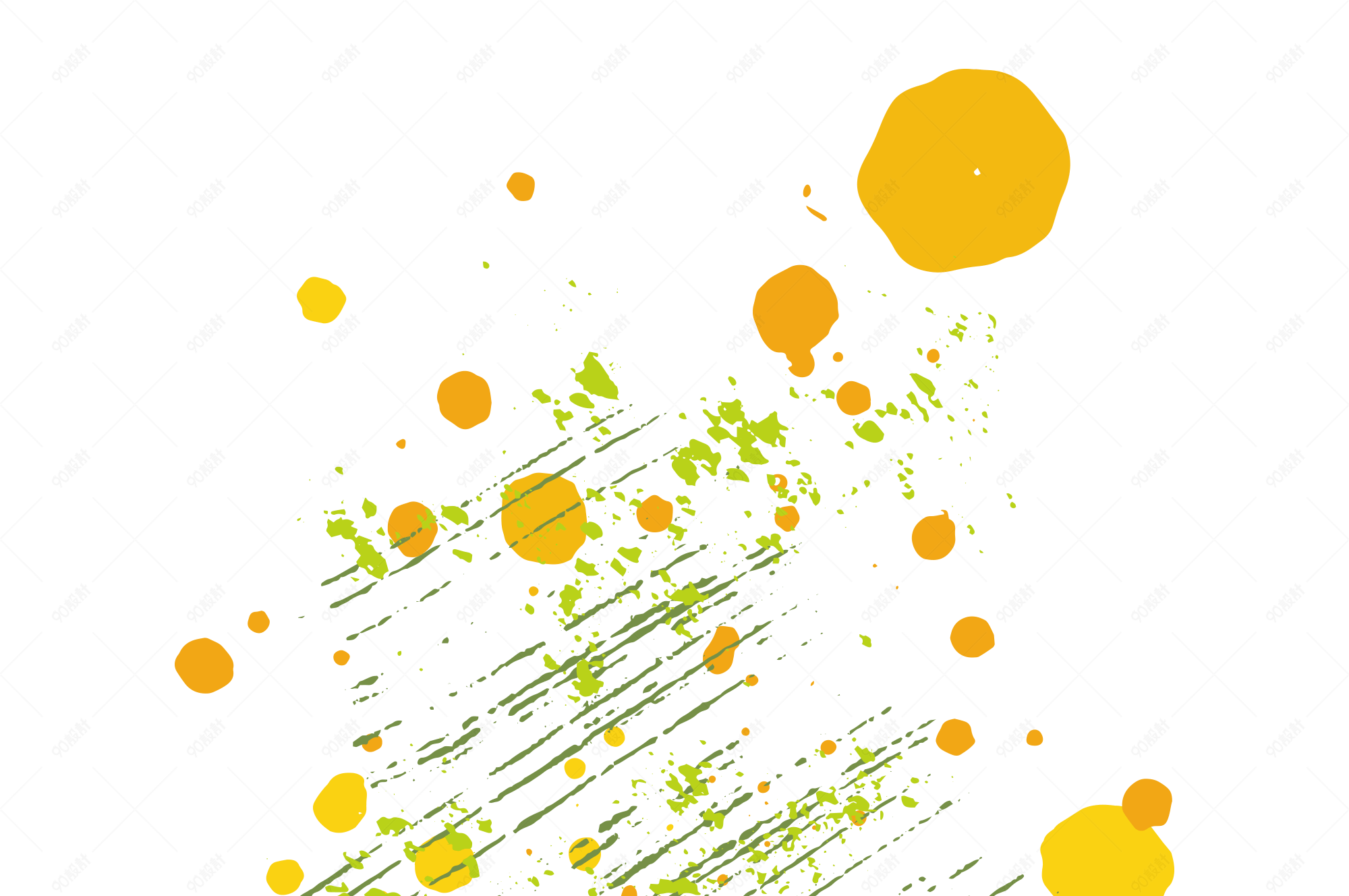 彩色墨点泼墨矢量素材