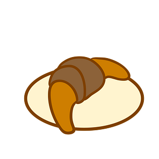 牛角面包矢量插画