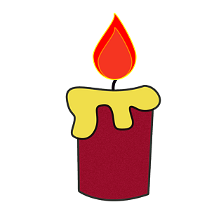 教师节卡通手绘蜡烛png下载