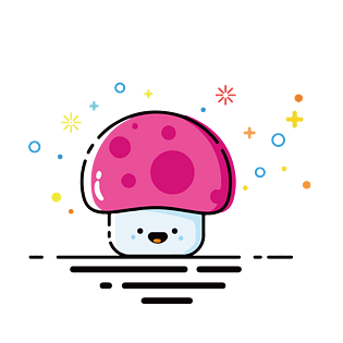 mbe风格粉色蘑菇png图