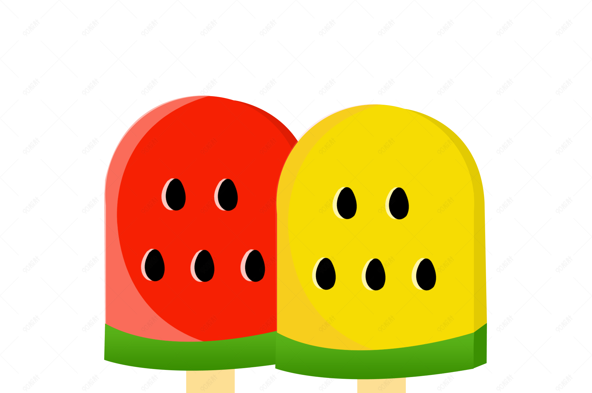 新鲜西瓜片免抠png