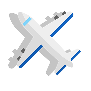 立体卡通飞机png