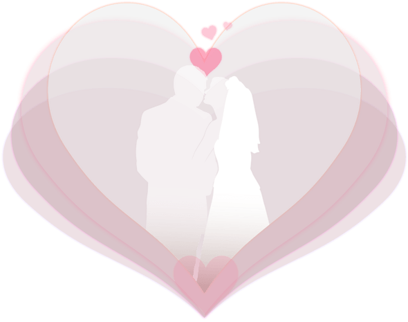 银色情人节亲吻情侣爱心小装饰