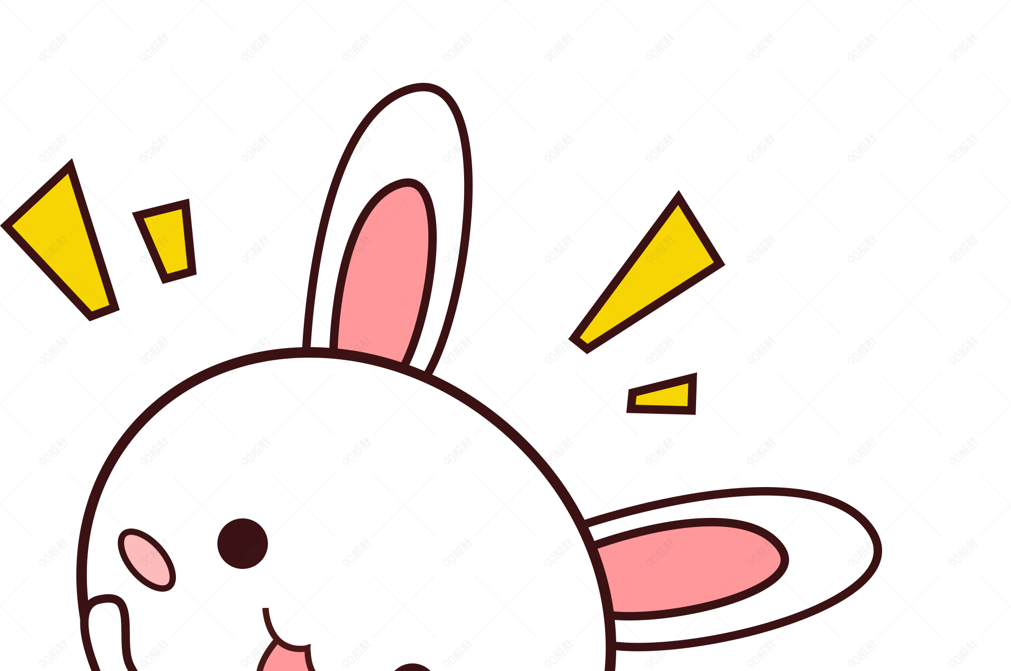 粉嫩可爱小兔子表情包吃糖糖