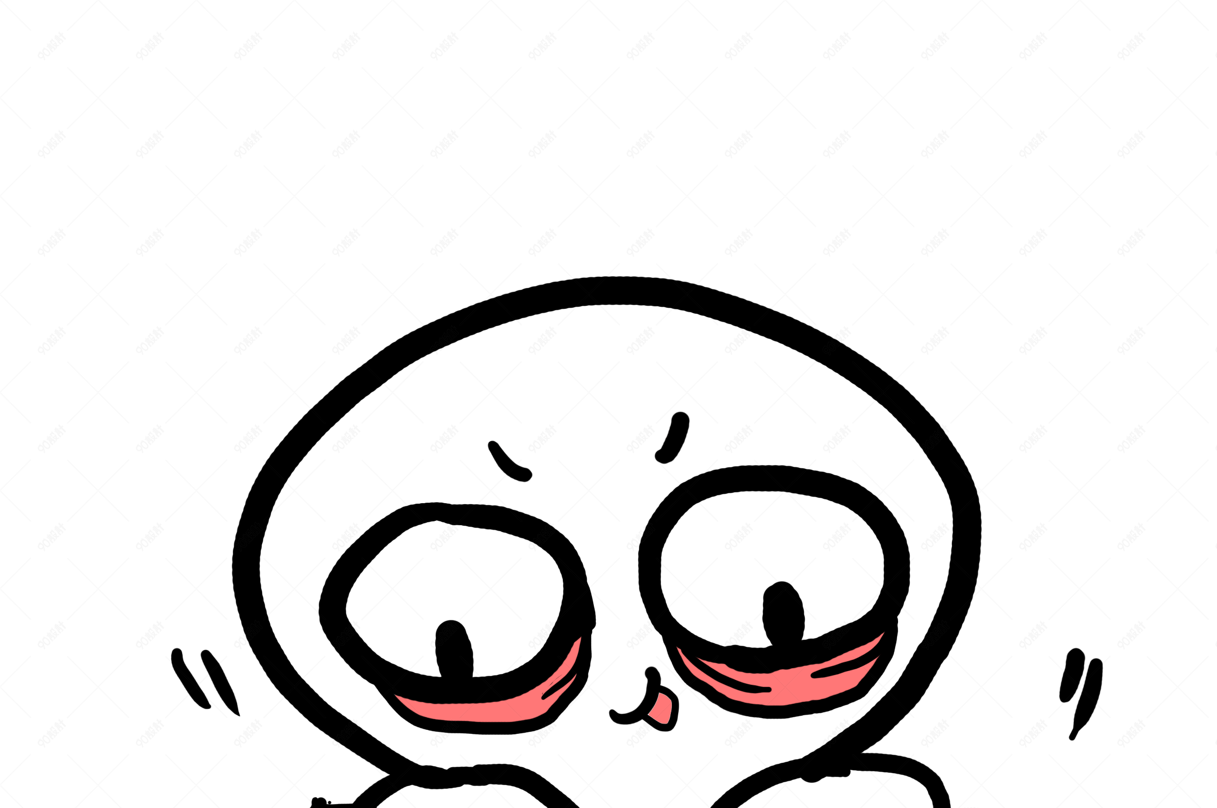 个性恶搞涂鸦风格手绘小人大战蚊子