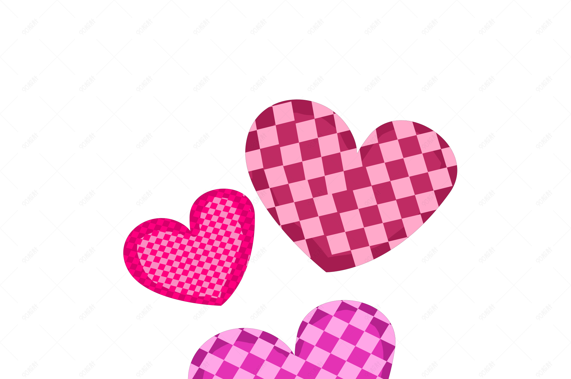 情人节心形马赛克装饰高清图