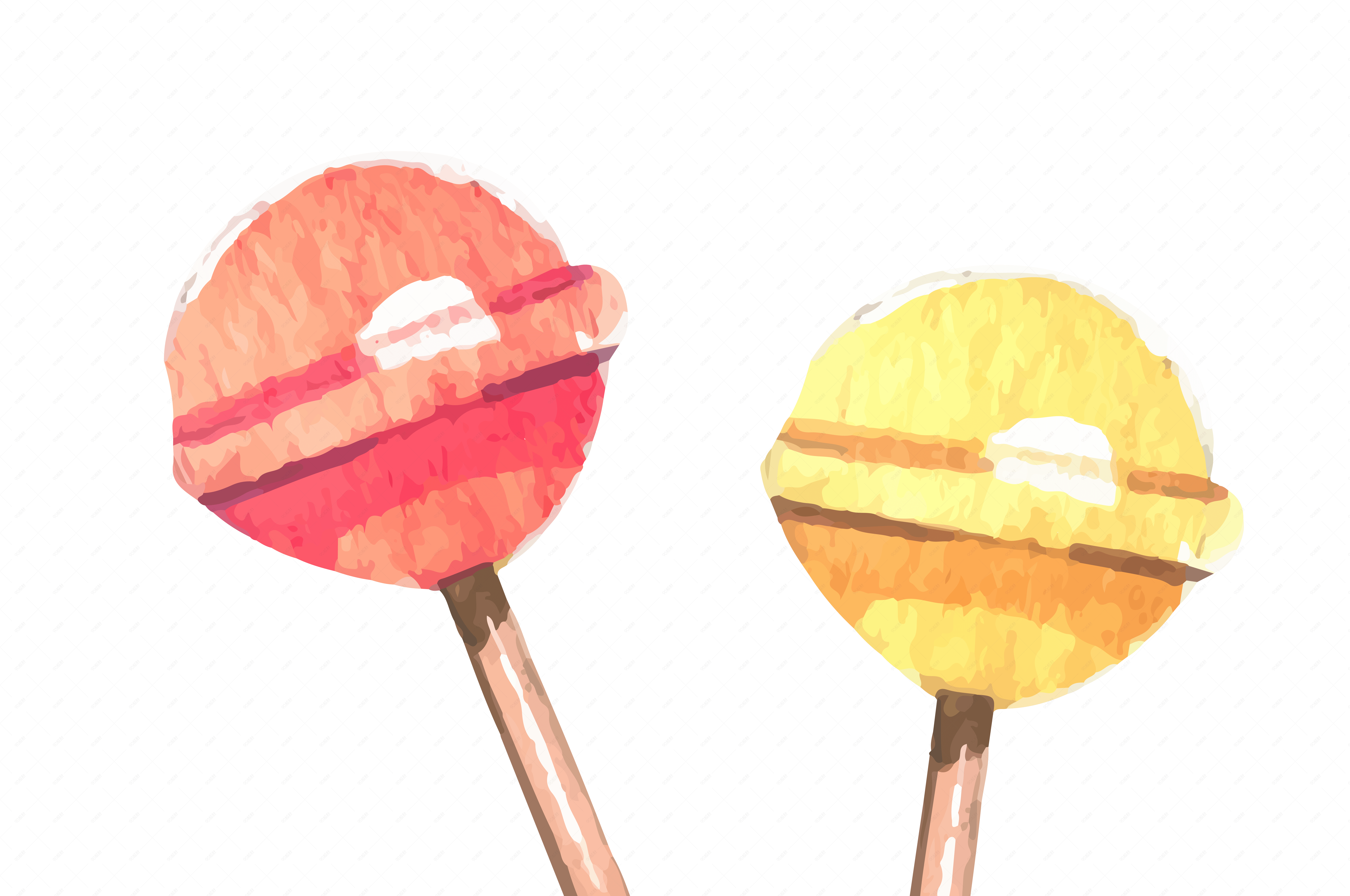 水彩手绘棒棒糖png【免抠元素png】-90设计网