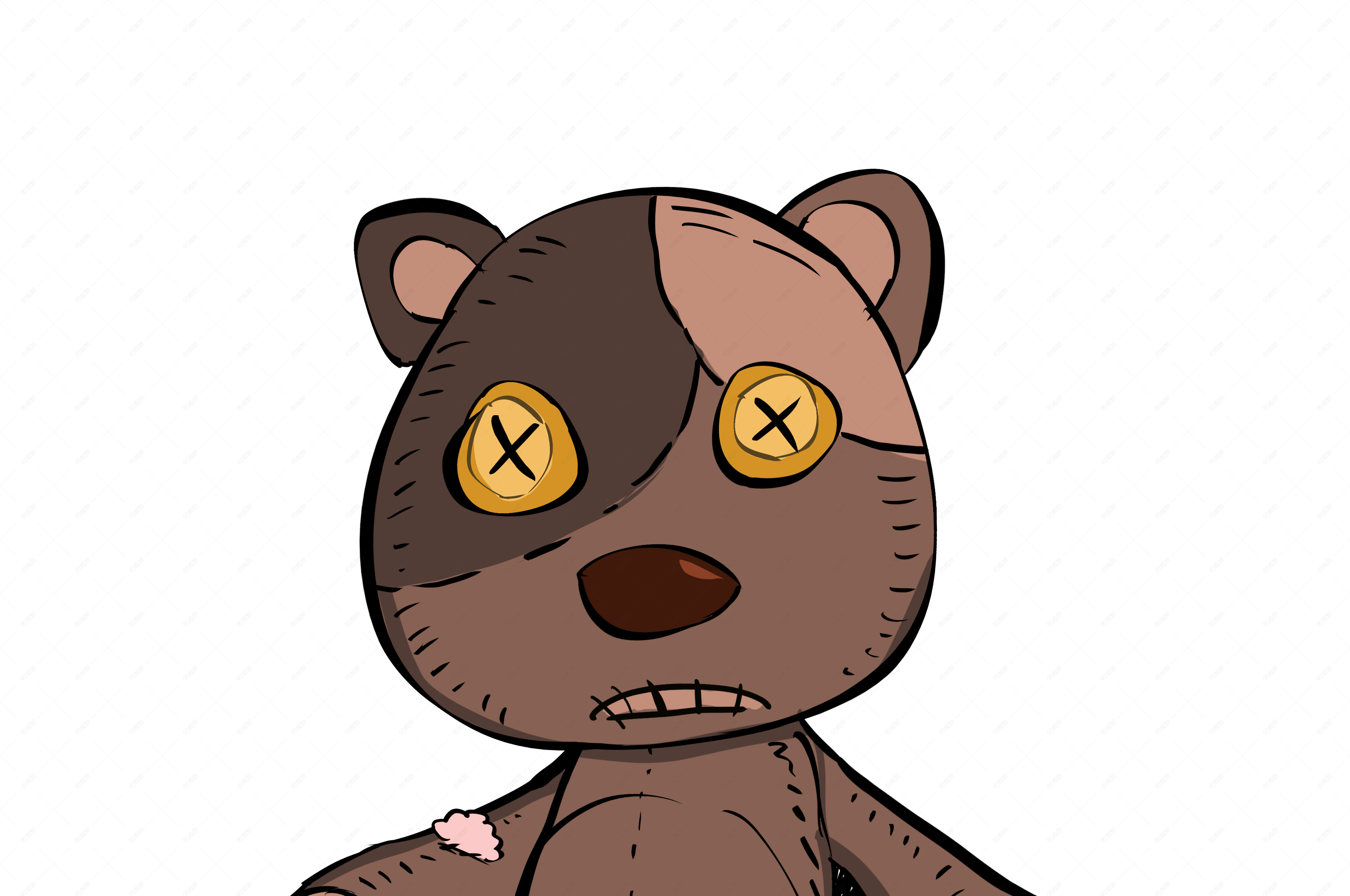 中元节表情包僵尸熊静坐