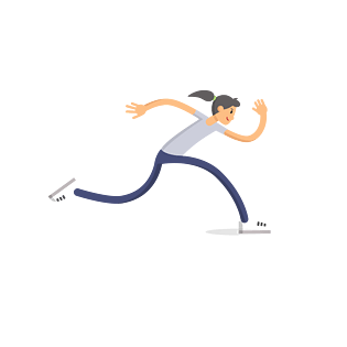 运动健身卡通跑步矢量图