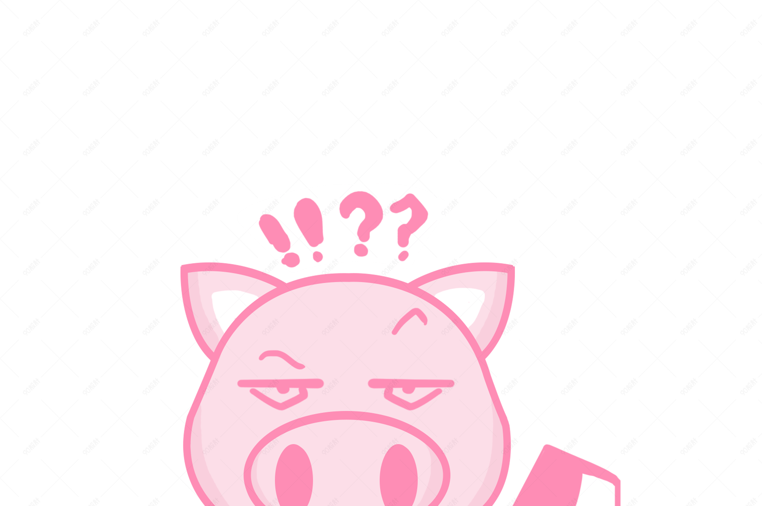 小猪q版卡通角色动物形象聊天表情包找死啊