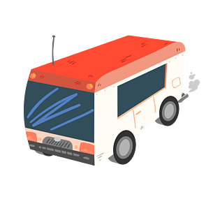 pngpsd2000*2000创意卡通大巴车pngpngpsd2000*2000卡通快餐蔬菜车png