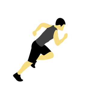 奔跑彩色装饰图案pngpsd2000*2000矢量动态健身类跑步剪影pngpsd2000*