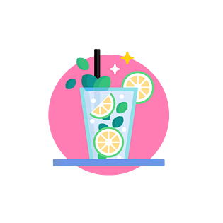 夏天暑假柠檬水素材图标