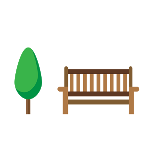 psd2000*2000卡通小盆栽pngpngpsd2000*2000公园的小树和长椅pngpsd