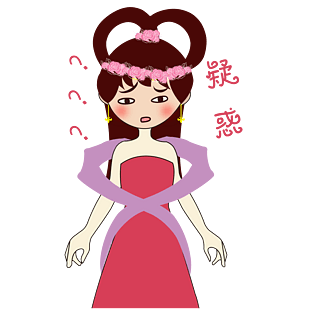 卡通手绘中秋嫦娥疑惑表情包元素