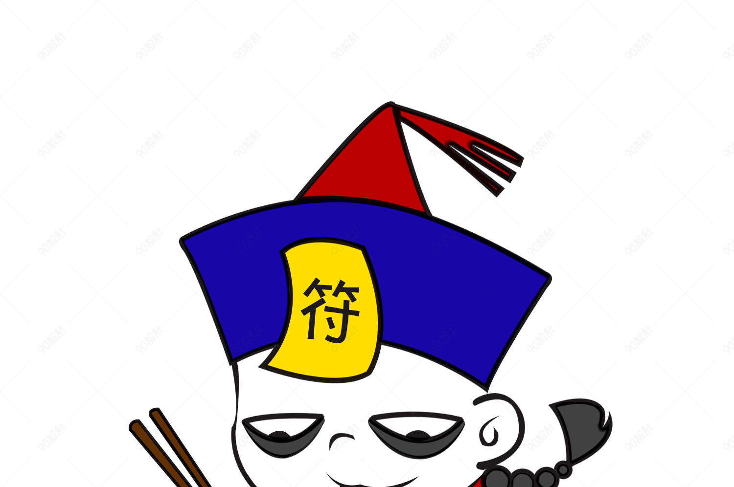 中元节僵尸吃面表情包