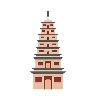 扁平佛塔png图片