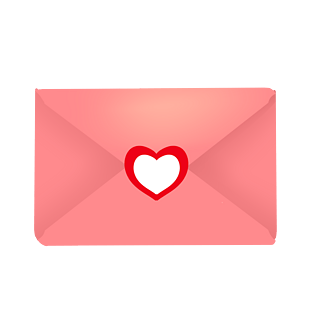 卡通简约表白爱心信封
