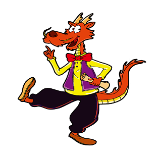 手绘小龙人png素材