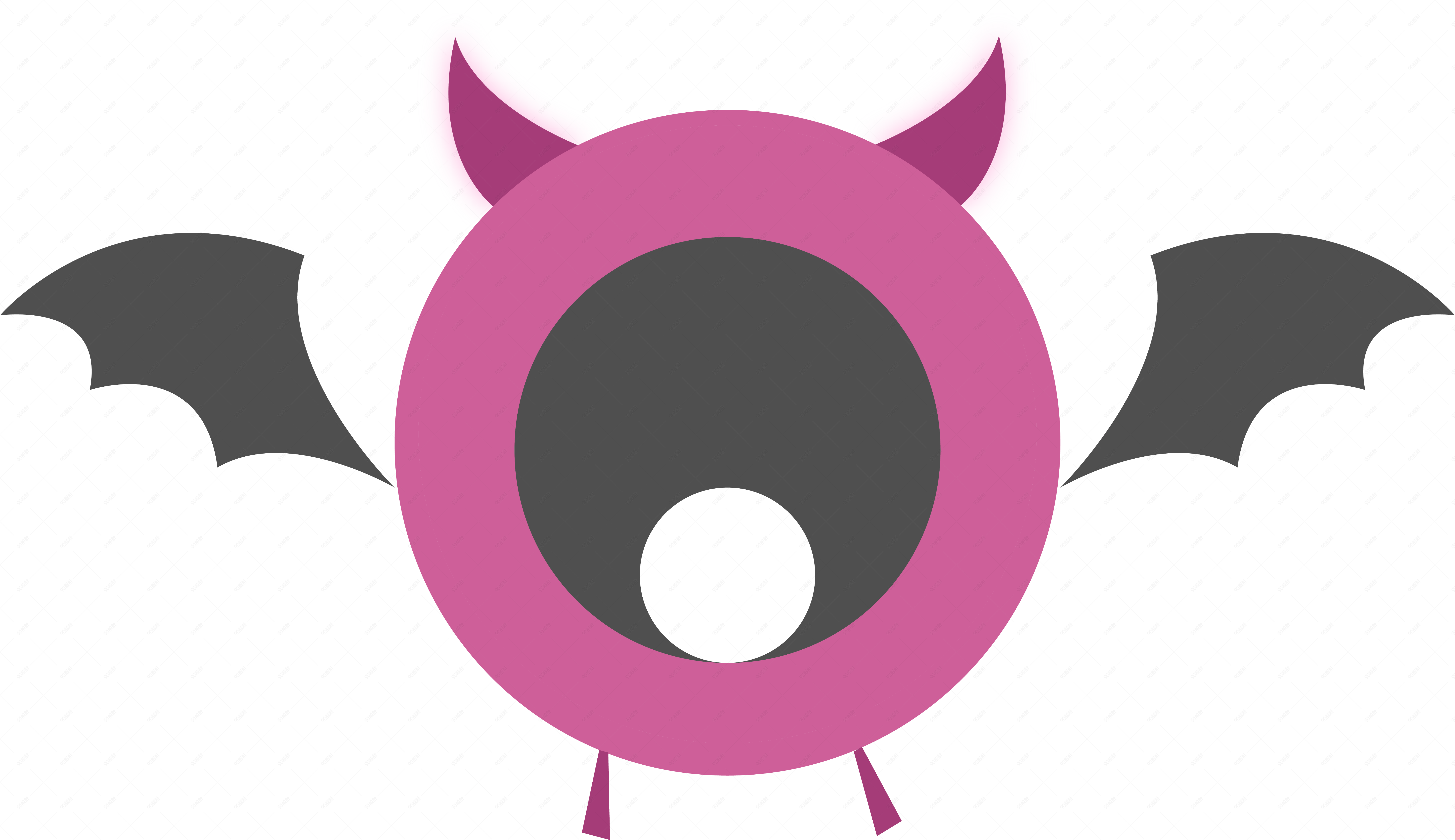 情人节粉色可爱海报小恶魔png免抠