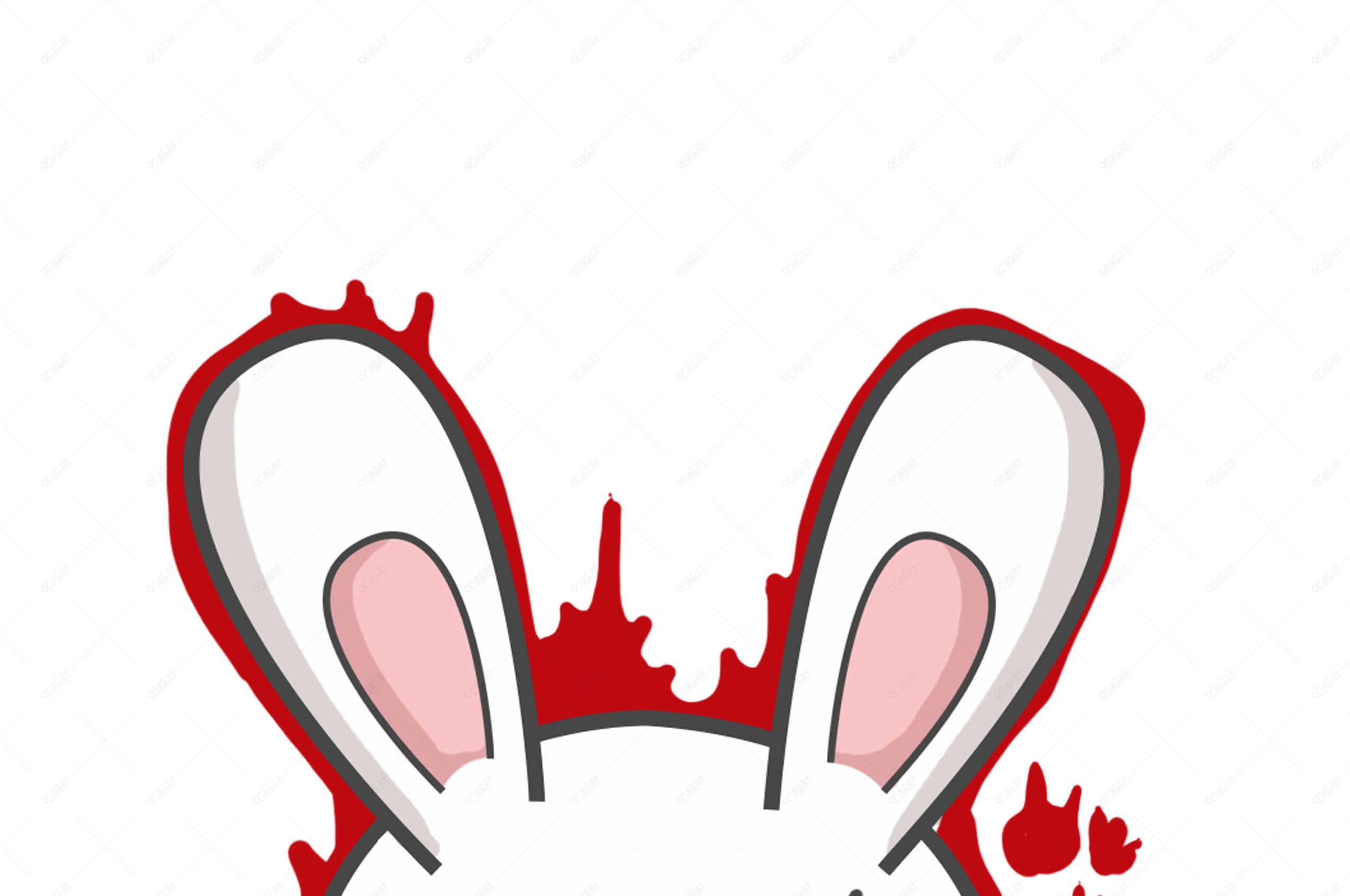 兔子q版卡通角色动物形象聊天表情包愤怒