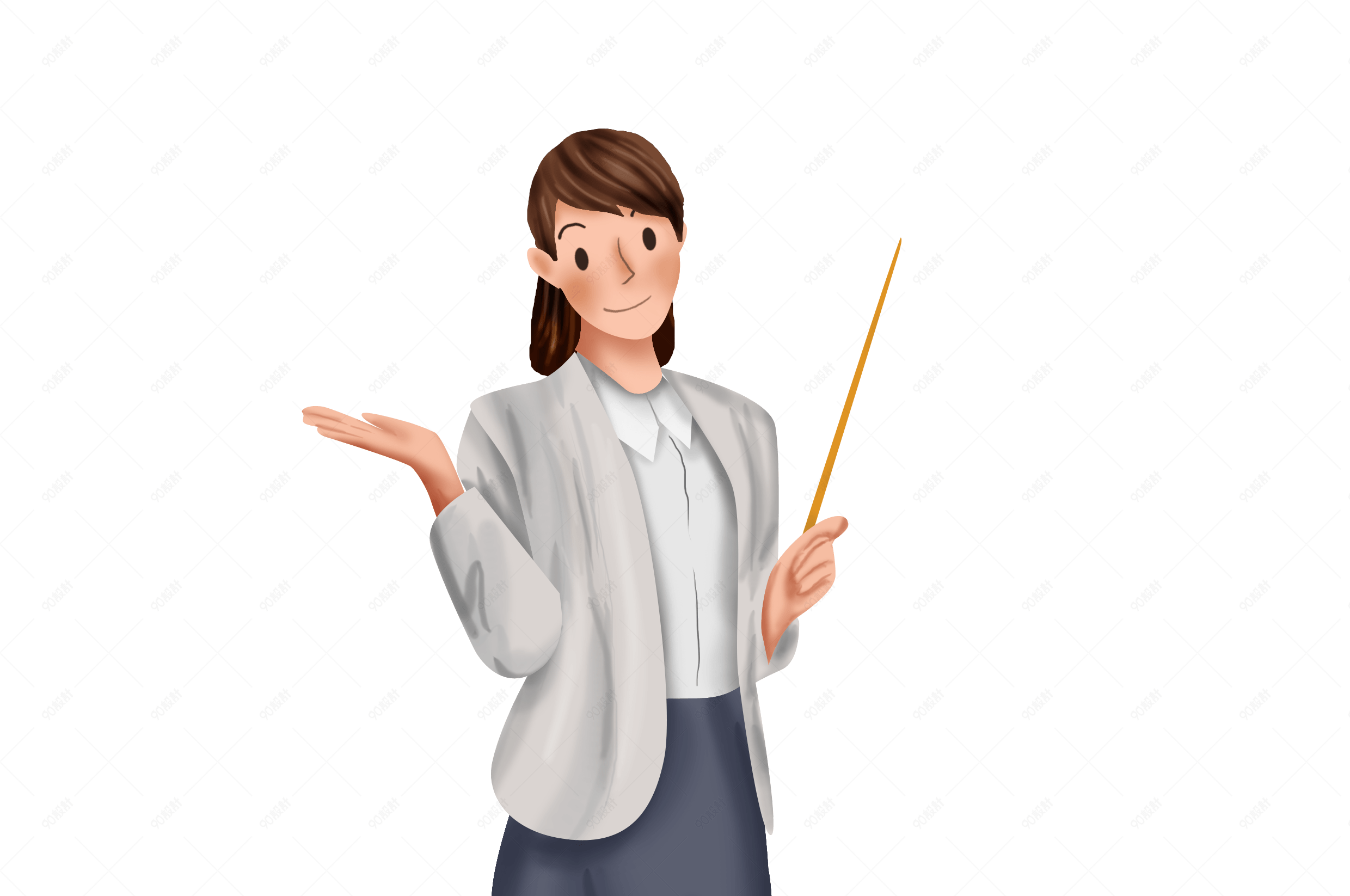 教师节手绘女老师