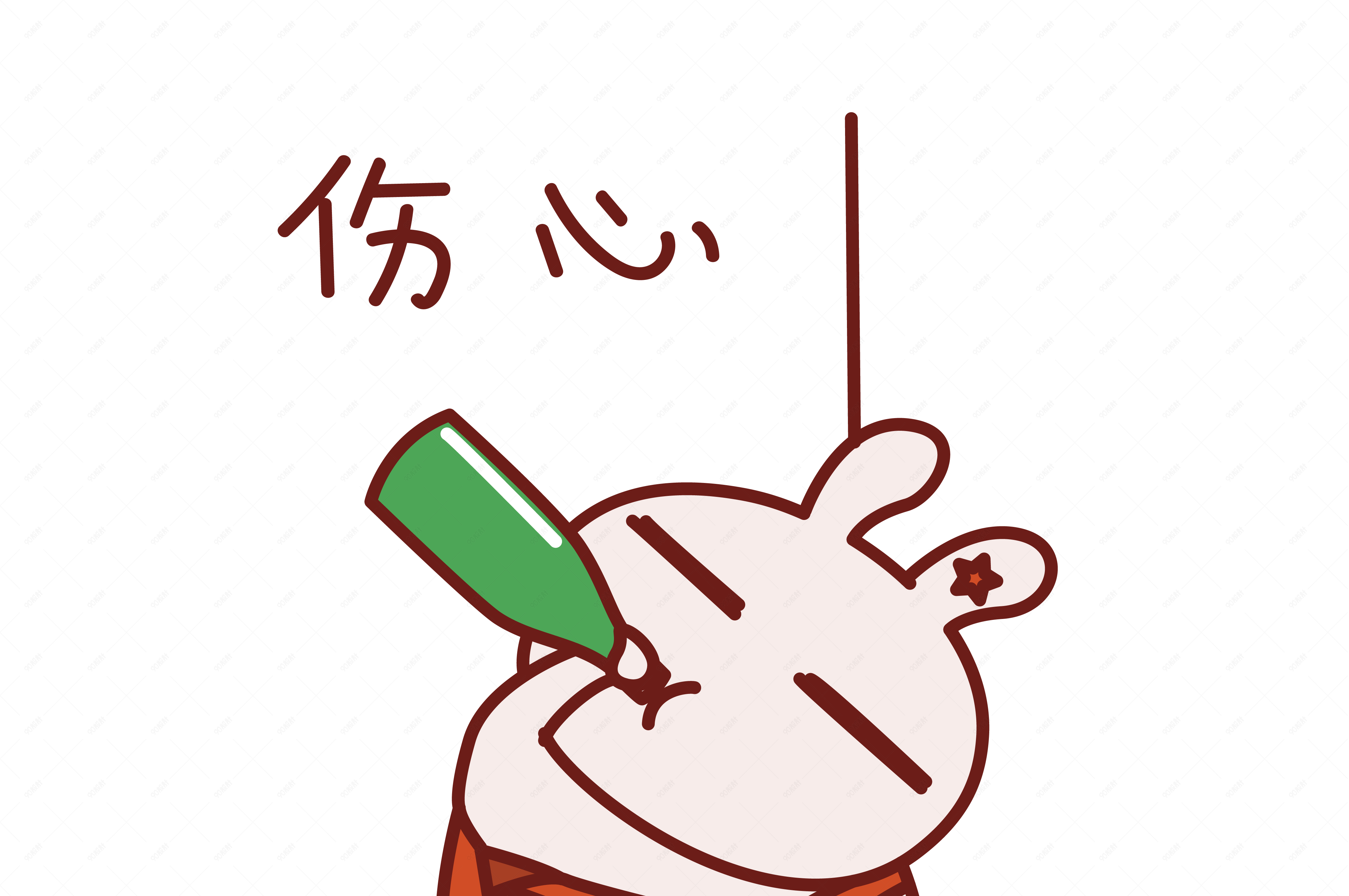 兔子日常表情包之伤心