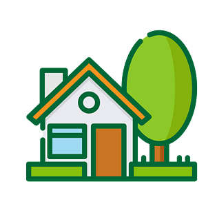 mbe风格别墅矢量插画png