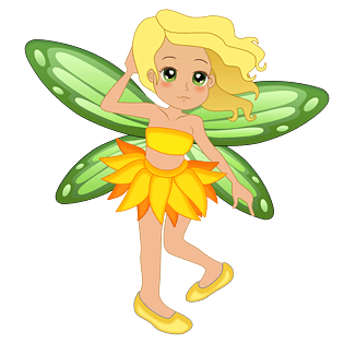 卡通蝴蝶仙子梦幻png素材